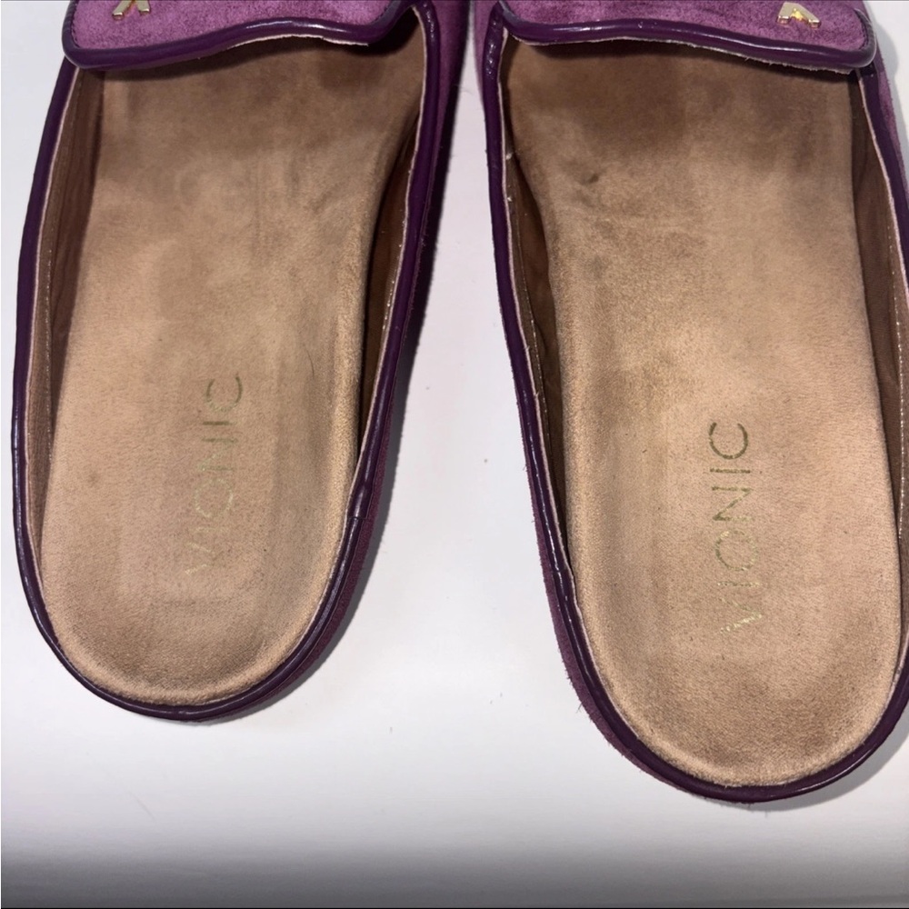 Vionic Womens 8.5 Carnegie Mules Loafers Shoes
Purple Suede comfort insole slide - Picture 12 of 12